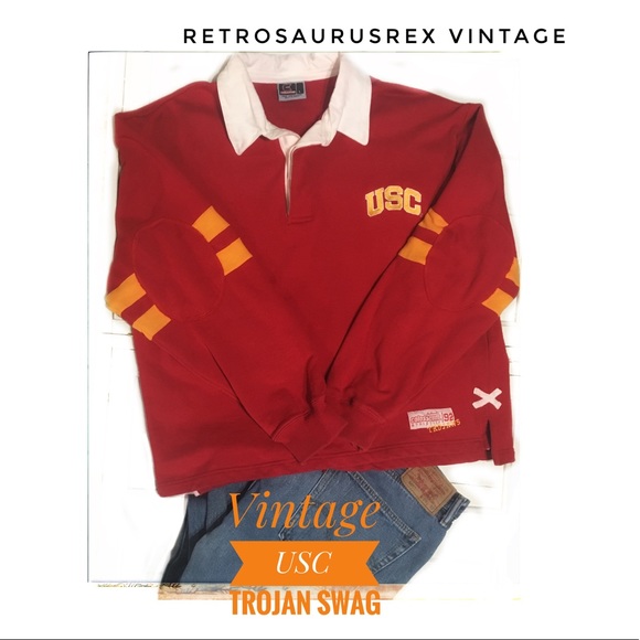 Vintage Other - Vintage 90’s USC Trojans Rugby Jersey Sweatshirt